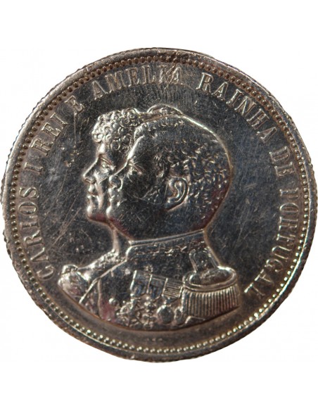 Portugal Carlos Ier 1000 reis Argent 1898 Lisbonne