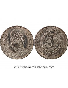 Mexique 1 peso Billon 1964 Mo Mexico City