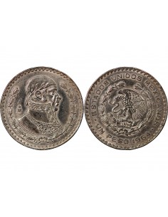 Mexique 1 peso Billon 1964 Mo Mexico City 2