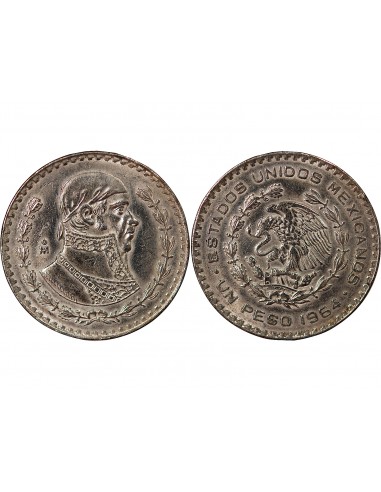 Mexique 1 peso Billon 1964 Mo Mexico City