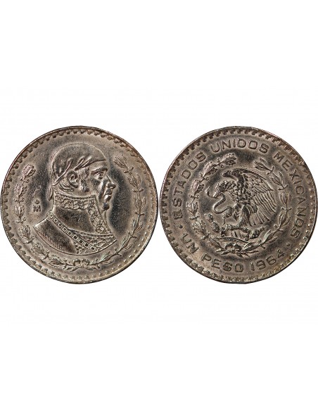 Mexique Peso Billon 1964 Mo Mexico City