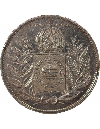 Brésil Pedro II 2000 reis Argent 1852 R Rio de Janeiro