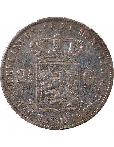 Pays-Bas Guillaume III des Pays-Bas 2,5 gulden Argent 1871 Utrecht