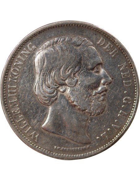 Pays-Bas Guillaume III des Pays-Bas 2,5 gulden Argent 1871 Utrecht