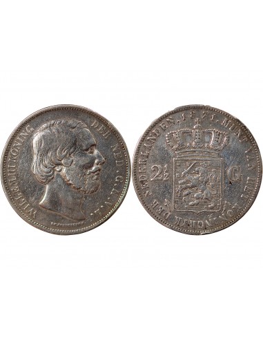 Pays-Bas Guillaume III des Pays-Bas 2,5 gulden Argent 1871 Utrecht