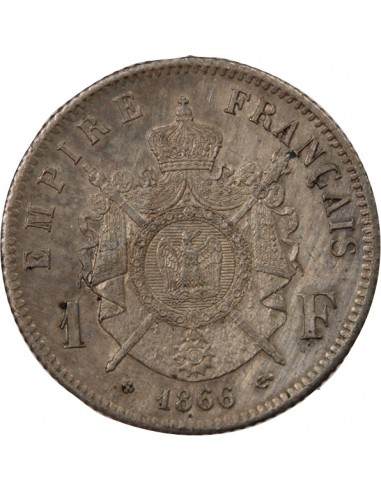 Napoléon III 1 franc Argent 1866 BB Strasbourg