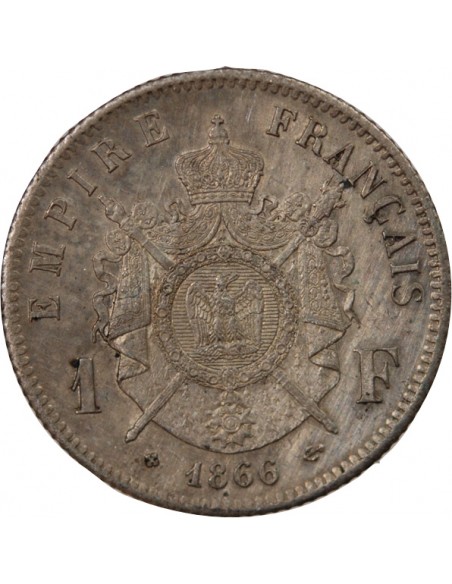 Napoléon III 1 franc Argent 1866 BB Strasbourg