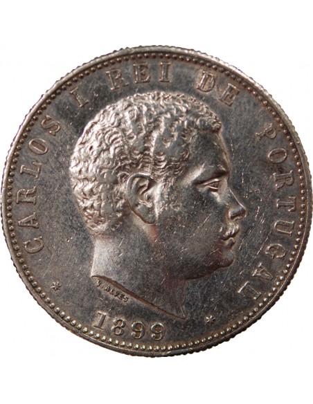 Portugal Carlos Ier 1000 reis Argent 1899 Lisbonne