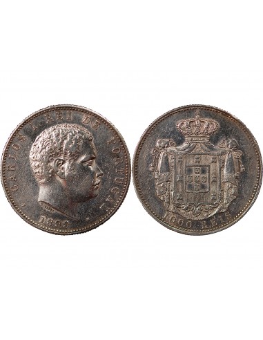 Portugal Carlos Ier 1000 reis Argent 1899 Lisbonne