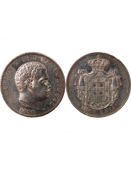 Portugal Carlos Ier 1000 reis Argent 1899 Lisbonne