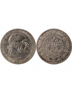Autriche François Joseph, Empereur d'Autriche, Roi de Hongrie 5 Corona Argent 1907 A Vienne 2