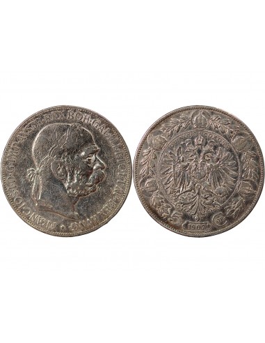 Autriche François Joseph, Empereur d'Autriche, Roi de Hongrie 5 Corona Argent 1907 A Vienne