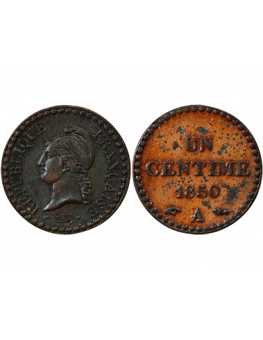 1 centime Bronze 1850 A Paris