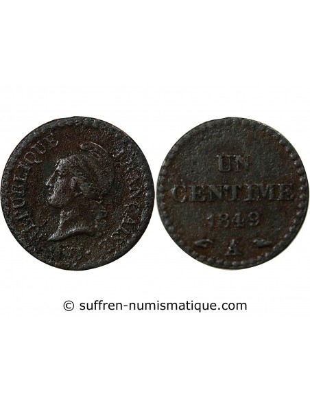 1 centime Bronze 1849 A Paris