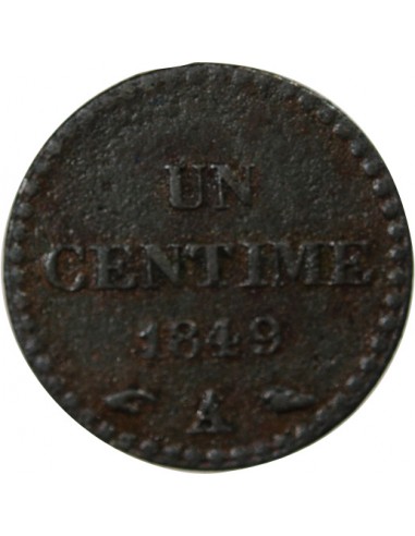 1 centime Bronze 1849 A Paris
