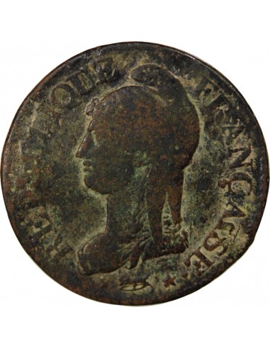 5 centimes Cuivre AN 8 AA Metz