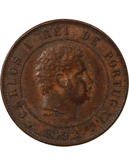 Portugal Carlos Ier 20 reis Bronze 1892 Lisbonne