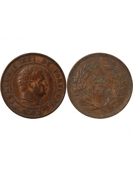 Portugal Carlos Ier 20 reis Bronze 1892 Lisbonne