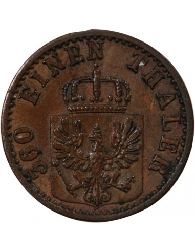 Allemagne Guillaume Ier de Prusse 1 pfennig Cuivre 1868 Francfort (C)