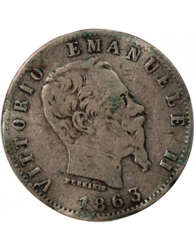 Italie Victor Emmanuel II 20 Centesimi Argent 1863 M Milan
