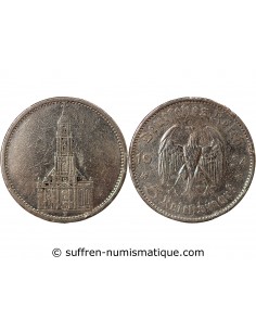 ALLEMAGNE, IIIe REICH - 5 MARK ARGENT EGLISE DE POTSDAM, TYPE 2 1934 A BERLIN