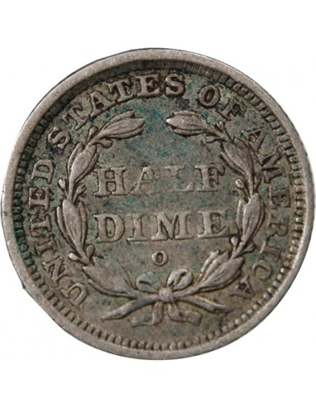 ETATS UNIS - HALF DIME SEATED LIBERTY ARGENT 1842 O NOUVELLE-ORLEANS