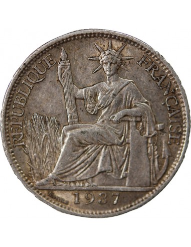 Indo-Chine Fr. 20 Centimes Argent 1937 A Paris