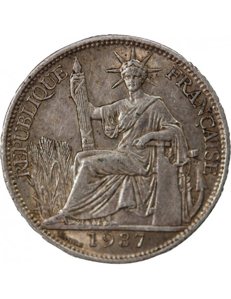 Indo-Chine Fr. 20 Centimes Argent 1937 A Paris