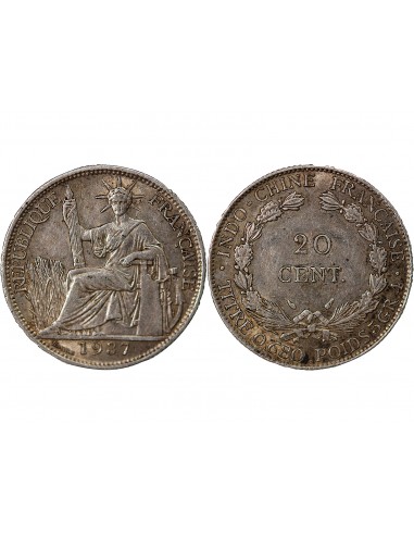 Indo-Chine Fr. 20 Centimes Argent 1937 A Paris