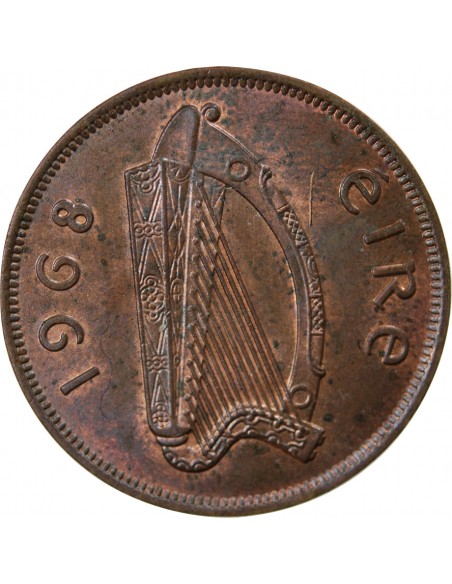 Irlande 1/2 penny Bronze 1968 Londres