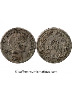 USA 10 cents Argent 1907 Philadelphie