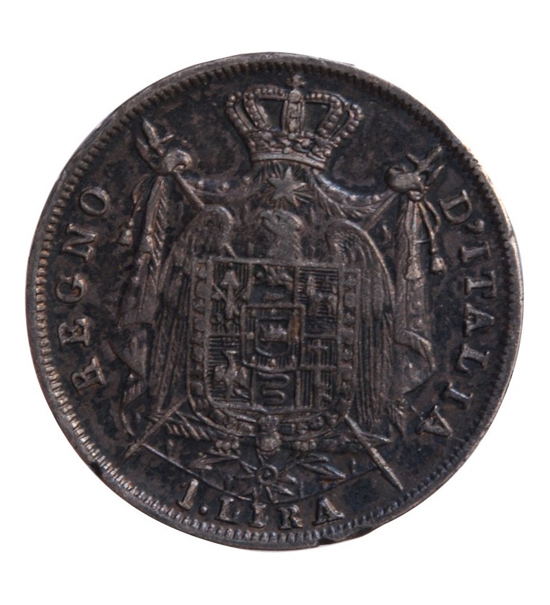 ITALIE, NAPOLEON - 1 LIRA ARGENT 1812 M MILAN