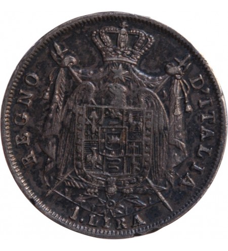 ITALIE, NAPOLEON - 1 LIRA ARGENT 1812 M MILAN