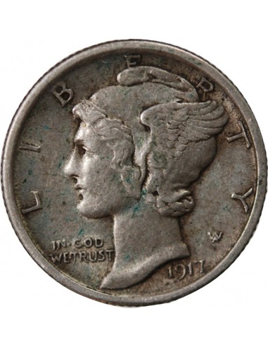 USA 10 cents Argent 1917 Philadelphie