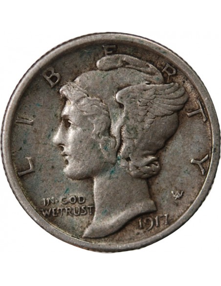 USA 10 cents Argent 1917 Philadelphie