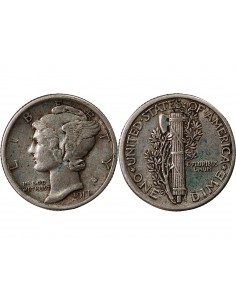 USA 10 cents Argent 1917 Philadelphie 2