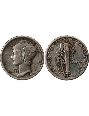 USA 10 cents Argent 1917 Philadelphie