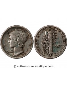 USA 10 cents Argent 1917 Philadelphie