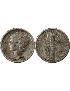 USA 10 Cents Argent 1917 Philadelphie 2