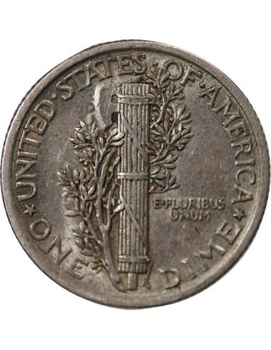 ETATS UNIS - MERCURY DIME 1917 PHILADELPHIE