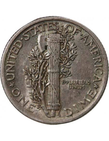 ETATS UNIS - MERCURY DIME 1917 PHILADELPHIE