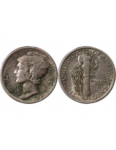 USA 10 cents Argent 1917 Philadelphie 2