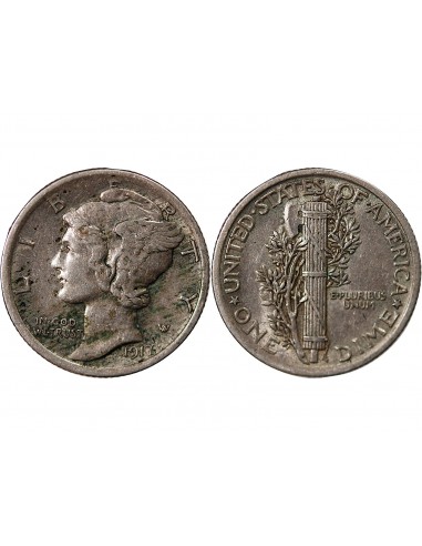 USA 10 cents Argent 1917 Philadelphie