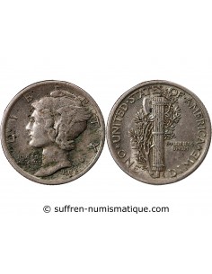 ETATS UNIS - MERCURY DIME 1917 PHILADELPHIE