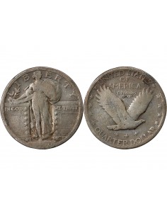 ETATS UNIS - 1/4 DOLLAR ARGENT "Standing Liberty Quarter" 1930 PHILADELPHIE 2