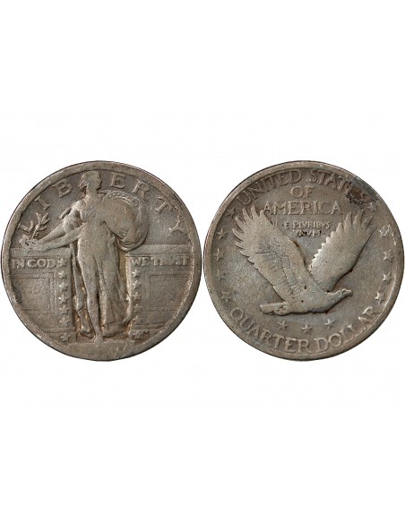 ETATS UNIS - 1/4 DOLLAR ARGENT "Standing Liberty Quarter" 1930 PHILADELPHIE