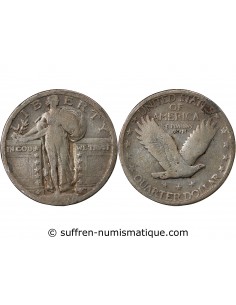 ETATS UNIS - 1/4 DOLLAR ARGENT "Standing Liberty Quarter" 1930 PHILADELPHIE
