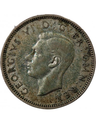 Grande Bretagne George VI, Roi d'Angleterre, Empereur des Indes 1 shilling Argent 1942