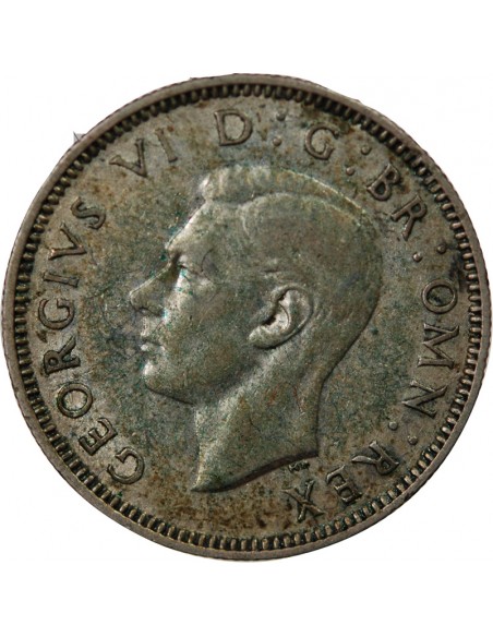 Grande Bretagne George VI, Roi d'Angleterre, Empereur des Indes 1 shilling Argent 1942