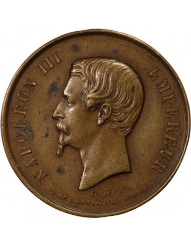 Napoléon III 1 médaille Cuivre circa 1855